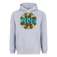 Heather Grey sunflower mom leopard Heavyweight Hoodie - Artiststas