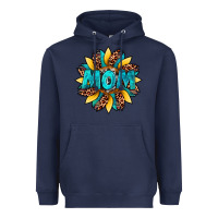 Navy sunflower mom leopard Heavyweight Hoodie - Artiststas