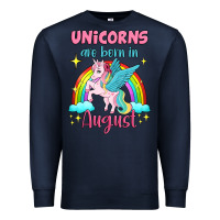 Navy unicorns are born in august Premium Sweatshirt - Jasminsmagicworld