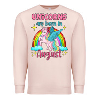 Pale Pink unicorns are born in august Premium Sweatshirt - Jasminsmagicworld