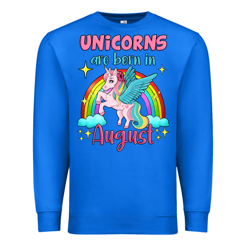 Unicorns Are Born In August Premium Sweatshirt by Jasminsmagicworld | Teevron