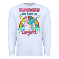 White unicorns are born in august Premium Sweatshirt - Jasminsmagicworld