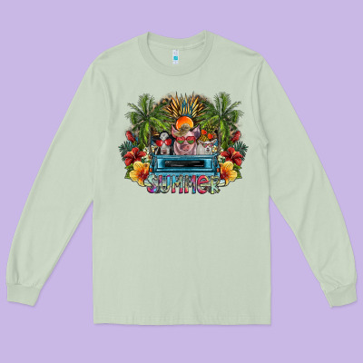 Summer Long Sleeve Tee Designed By Sublimationcraftshop