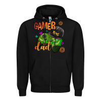 Black gamer dad Zipper Hoodie - AdoDesignShop