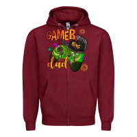 Burgundy gamer dad Zipper Hoodie - AdoDesignShop