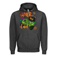 Charcoal Heather gamer dad Zipper Hoodie - AdoDesignShop