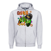 Heather Grey gamer dad Zipper Hoodie - AdoDesignShop