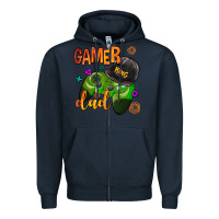 Navy gamer dad Zipper Hoodie - AdoDesignShop