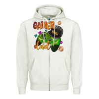 Oatmeal Heather gamer dad Zipper Hoodie - AdoDesignShop
