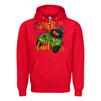 Red gamer dad Zipper Hoodie - AdoDesignShop