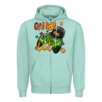 Seafoam gamer dad Zipper Hoodie - AdoDesignShop