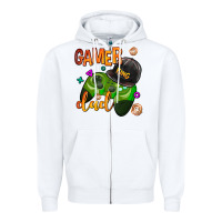 White gamer dad Zipper Hoodie - AdoDesignShop