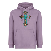 Lavender turquoise cross Heavyweight Hoodie - AdoDesignShop
