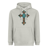 Moon Dust turquoise cross Heavyweight Hoodie - AdoDesignShop