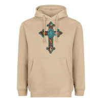 Mushroom turquoise cross Heavyweight Hoodie - AdoDesignShop