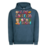 Pigment Midnight Navy but first cafecito y chisme Urban Hoodie - LillyAllenDesigns