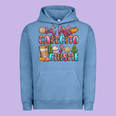 But First Cafecito Y Chisme Urban Hoodie Designed By Lillyallendesigns