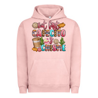 Pigment Salmon but first cafecito y chisme Urban Hoodie - LillyAllenDesigns
