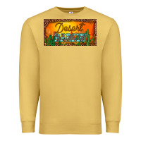 Antique Gold western desert darlin sunset cactus leopard serape   license plate tem Premium Sweatshirt - BarkalooDesign