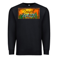 Black western desert darlin sunset cactus leopard serape   license plate tem Premium Sweatshirt - BarkalooDesign