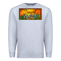 Heather Grey western desert darlin sunset cactus leopard serape   license plate tem Premium Sweatshirt - BarkalooDesign