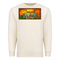 Sandshell western desert darlin sunset cactus leopard serape   license plate tem Premium Sweatshirt - BarkalooDesign