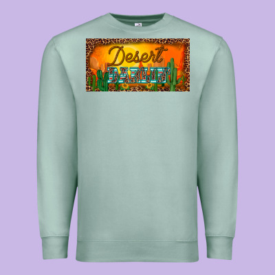 Western Desert Darlin Sunset Cactus Leopard Serape   License Plate Tem Premium Sweatshirt Designed By Barkaloodesign