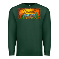 Sports Green western desert darlin sunset cactus leopard serape   license plate tem Premium Sweatshirt - BarkalooDesign
