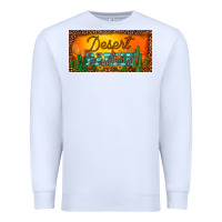 White western desert darlin sunset cactus leopard serape   license plate tem Premium Sweatshirt - BarkalooDesign