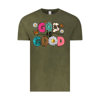Vintage Olive god is good Vintage Tee - texasbilliewilder