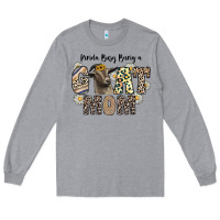 Heather Grey kinda busy being a goat mom Long Sleeve Tee - CowhideDigitalArt