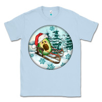 Dusty Blue Slide Avocado Classic Tee - FaDigitalArtStudio