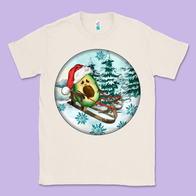 Slide Avocado Classic Tee Designed By Fadigitalartstudio