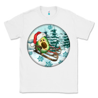 White Slide Avocado Classic Tee - FaDigitalArtStudio