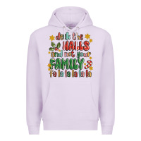 Lilac deck the halls and not your family fa la la la laa Premium Hoodie - MaliasSmallBusiness