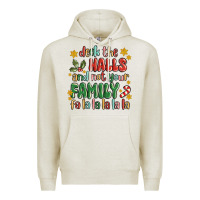 Oatmeal Heather deck the halls and not your family fa la la la laa Premium Hoodie - MaliasSmallBusiness