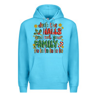 Ocean Blue deck the halls and not your family fa la la la laa Premium Hoodie - MaliasSmallBusiness
