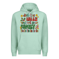Seafoam deck the halls and not your family fa la la la laa Premium Hoodie - MaliasSmallBusiness