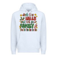 White deck the halls and not your family fa la la la laa Premium Hoodie - MaliasSmallBusiness