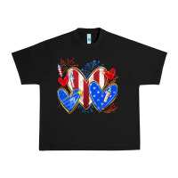 Black 4th of july hearts Urban Heavy Tee - texasbilliewilder