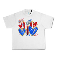 Lunar Rock 4th of july hearts Urban Heavy Tee - texasbilliewilder