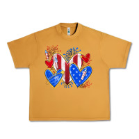 Peanut Butter 4th of july hearts Urban Heavy Tee - texasbilliewilder