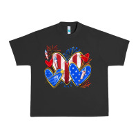 4th Of July Hearts Urban Heavy Tee | Teevron
