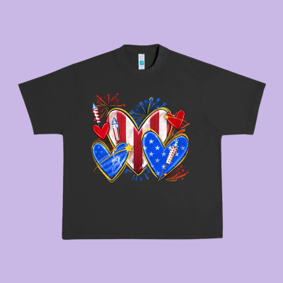 Urban Heavy Tee 4th of july hearts