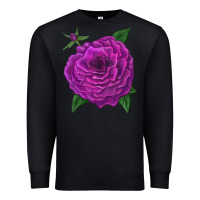 Black Celestial Rose Premium Sweatshirt - LillyAllenDesigns