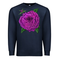 Navy Celestial Rose Premium Sweatshirt - LillyAllenDesigns