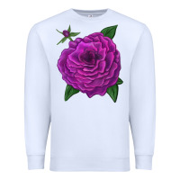White Celestial Rose Premium Sweatshirt - LillyAllenDesigns