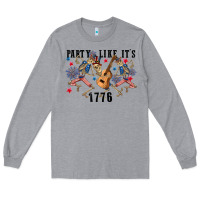 Heather Grey Party like its 1776 4th of july Long Sleeve Tee - CowGirlArtShop