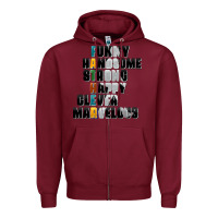 Burgundy father words Zipper Hoodie - AdoDesignShop