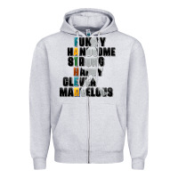 Heather Grey father words Zipper Hoodie - AdoDesignShop